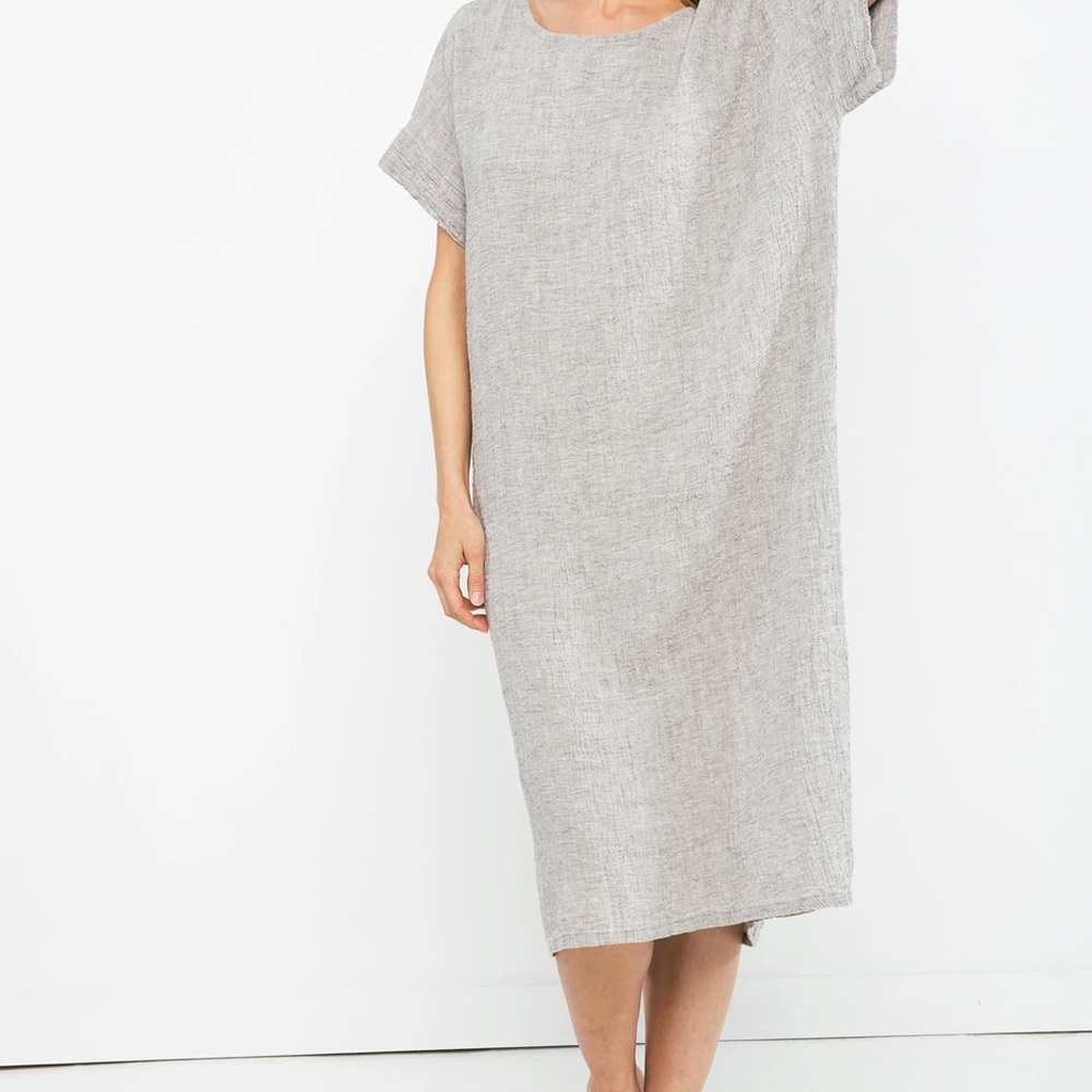 Elizabeth Suzann Georgia Midi Linen Gauze Smoke OS